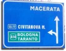 autostrada sign bologna taranto a14 macerata civitanova marche